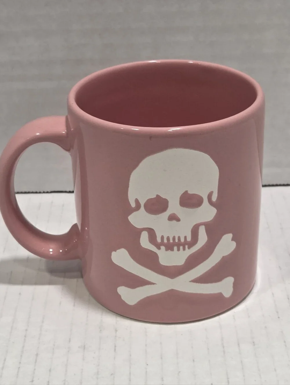 Waechtersbach Germany Pink Skull Crossbones Ceramic Mug